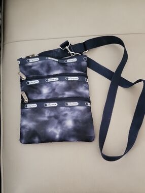 Lesportsac Navy Tie-Dye Crossbody Messenger Bag